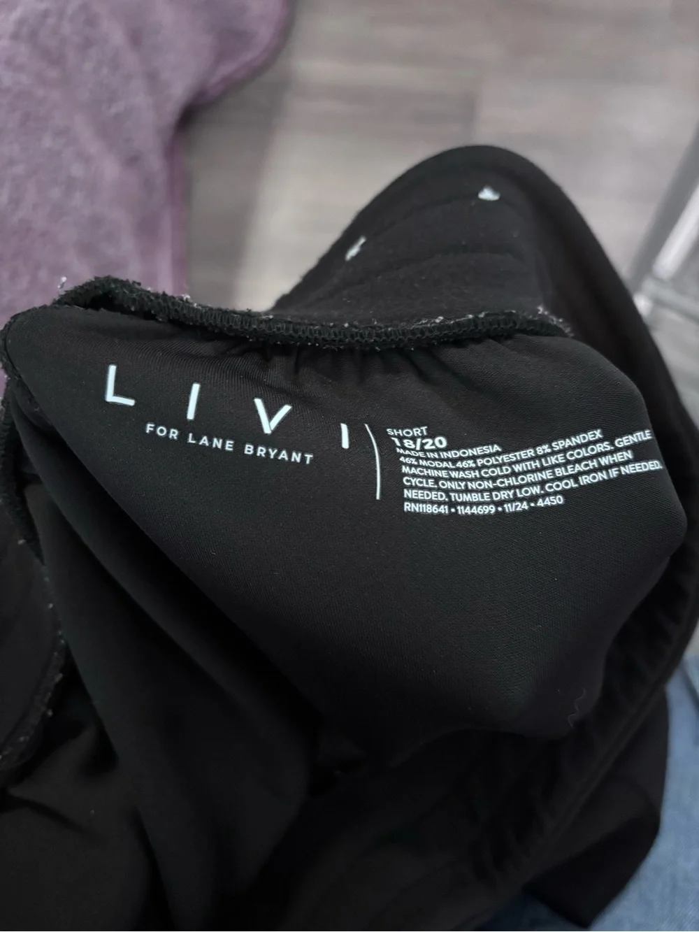 LIVI for Lane Bryant Black Active Pull On Shorts 18/20